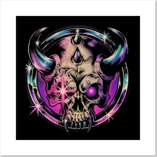 HORNED SKULL Posters and Art